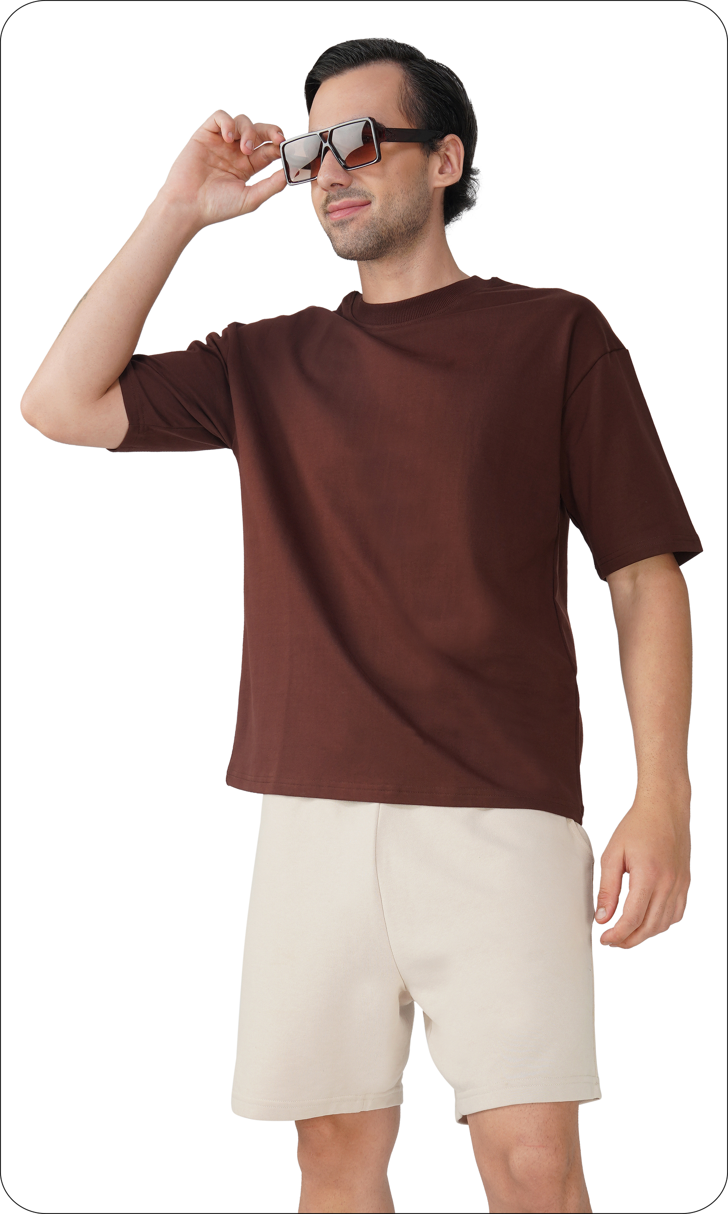 Earthy Coffee - Solid Unisex Oversized T-Shirt