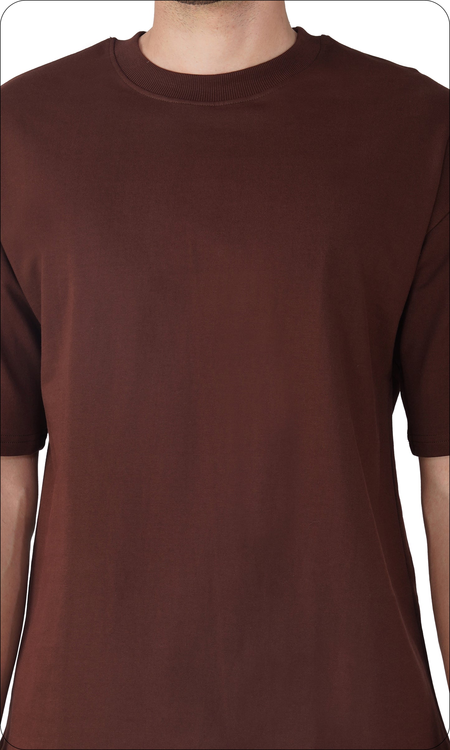 Earthy Coffee - Solid Unisex Oversized T-Shirt