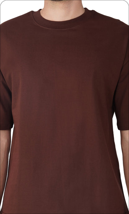 Earthy Coffee - Solid Unisex Oversized T-Shirt