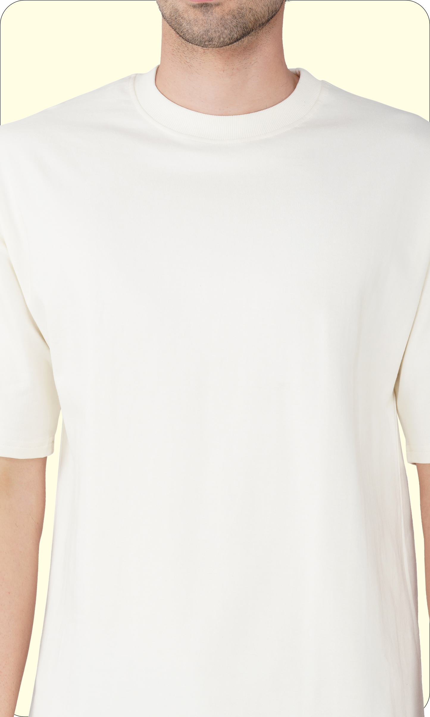 Sand Dune Off White - Solid Unisex Oversized T-Shirt