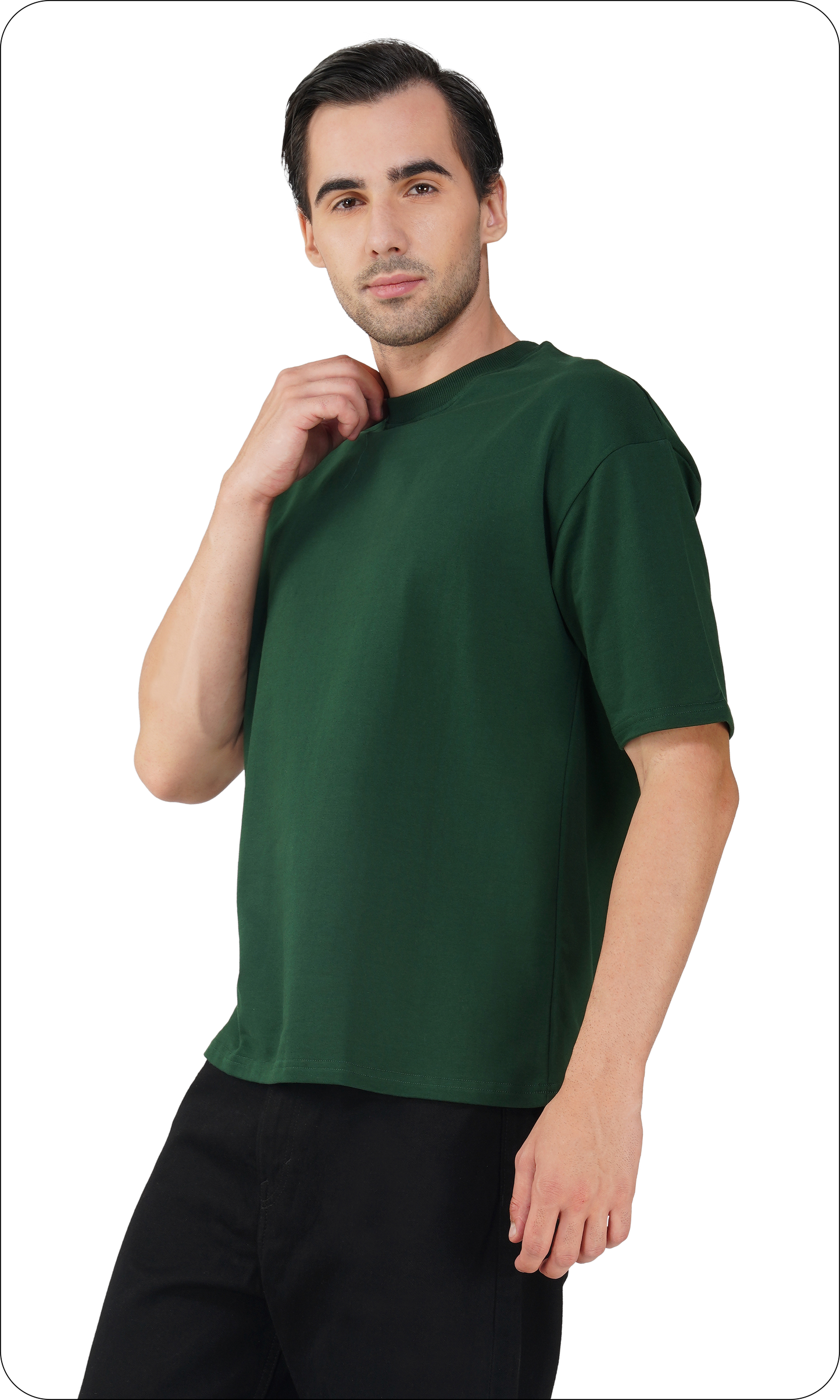 Forest Bottle Green - Solid Unisex Oversized T-Shirt