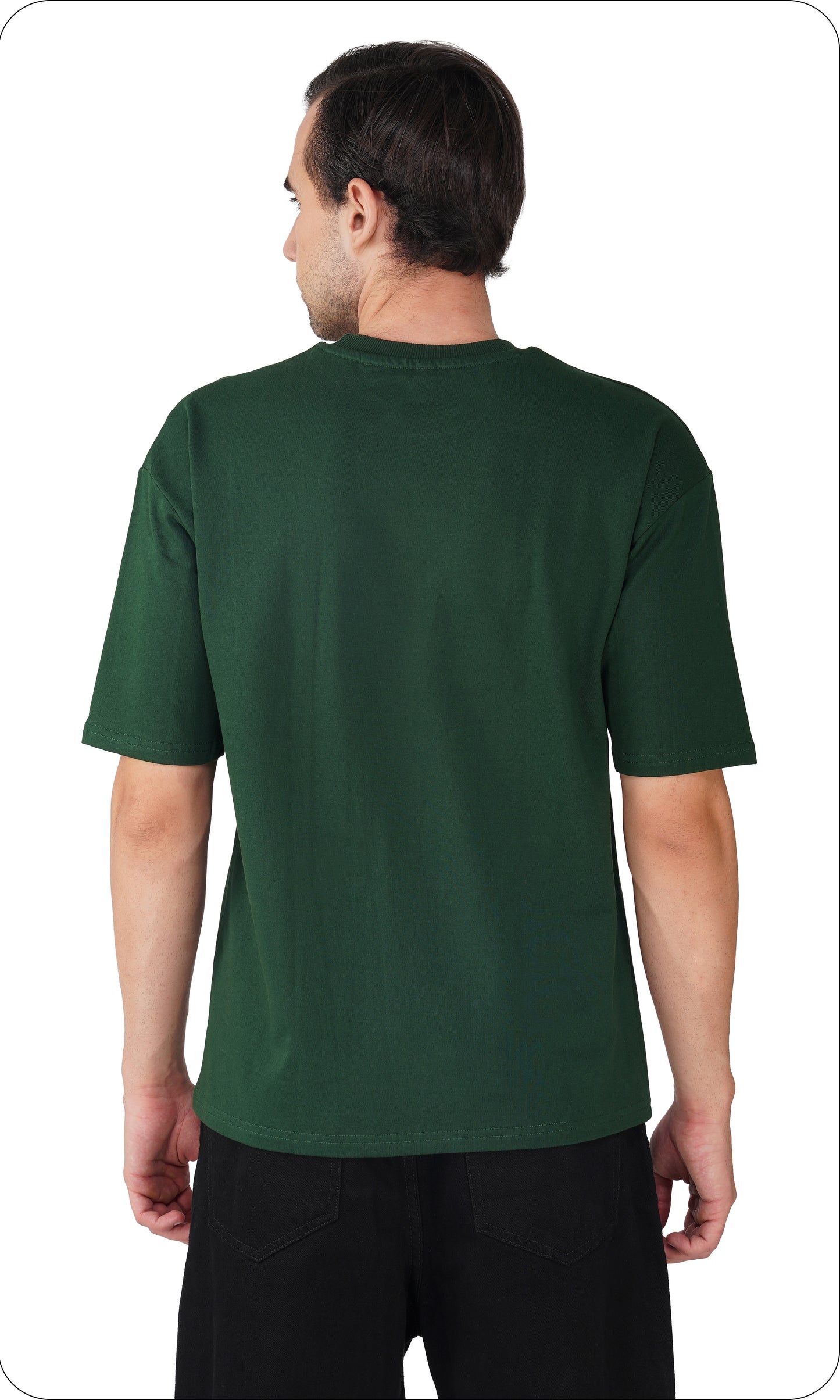 Forest Bottle Green - Solid Unisex Oversized T-Shirt