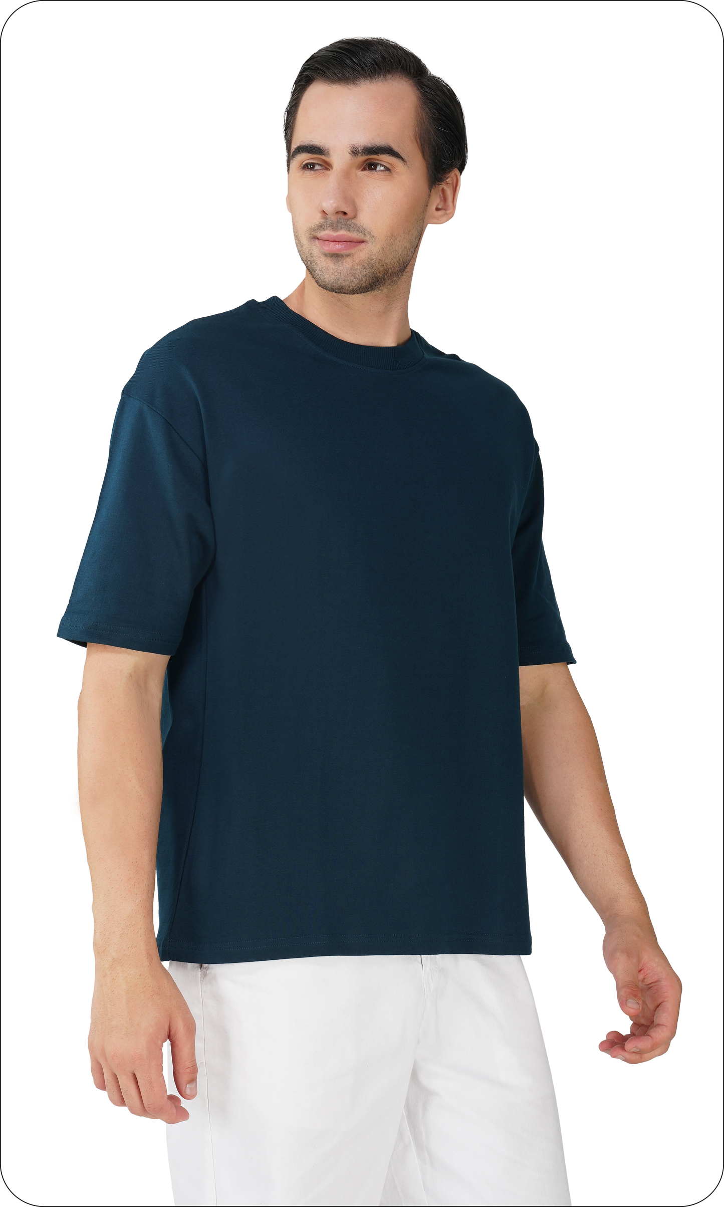 Oceanic Teal - Solid Unisex Oversized T-Shirt